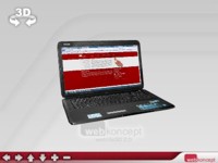 Model laptopa z animowanym składaniem ekranu, wykorzystany na stronie www.webkoncept.pl